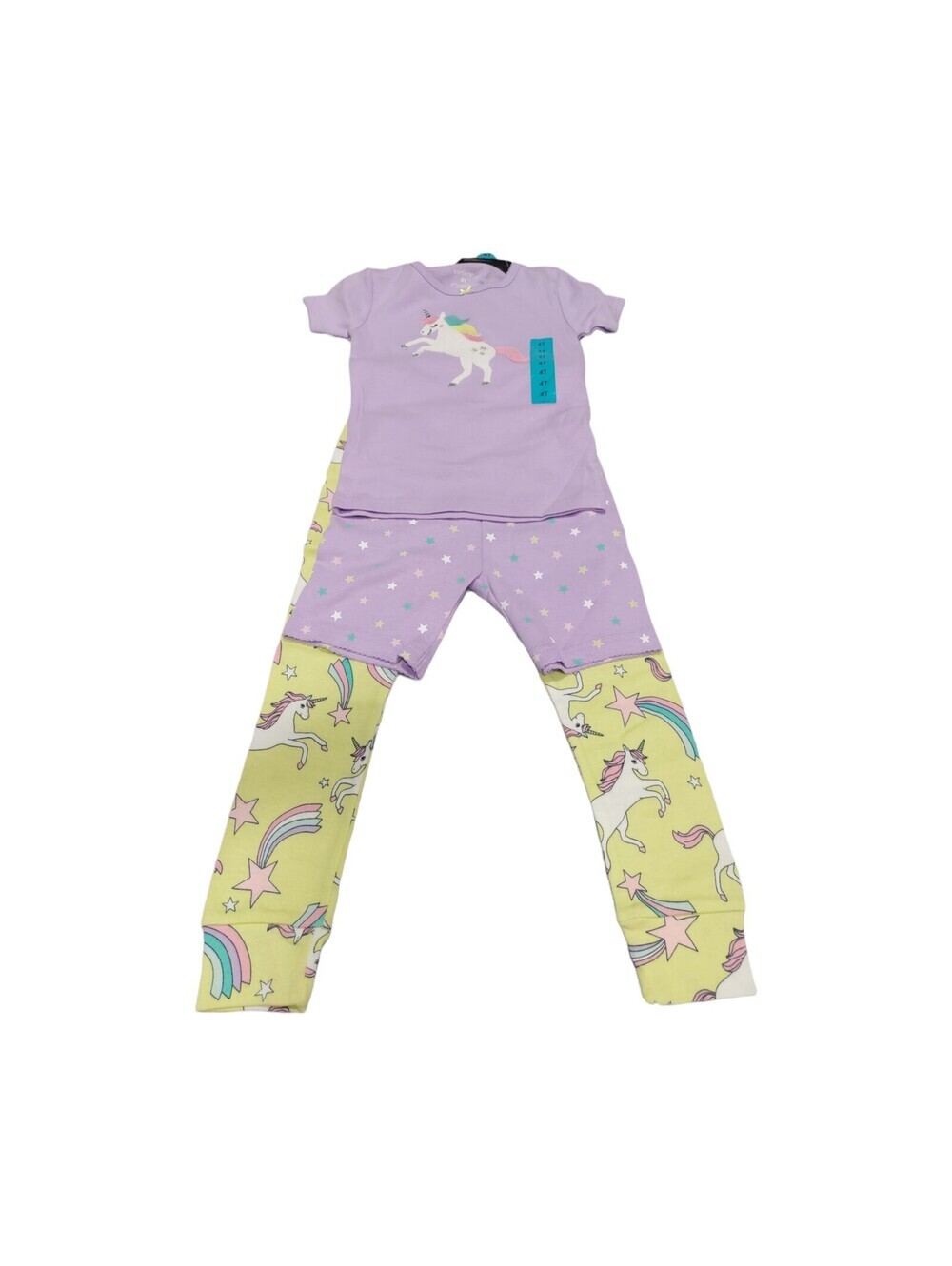 Carter's Girls Or Boys 3 Piece Cotton Pajama Set Size 4T